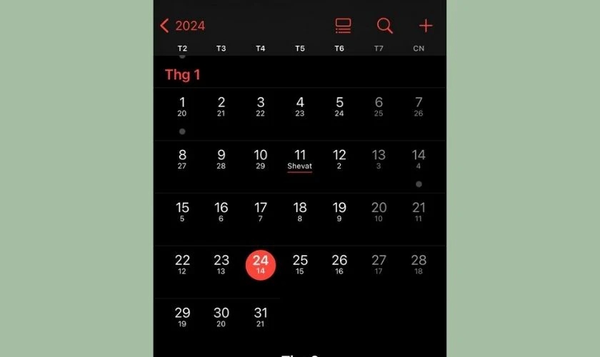 Cách cài lịch âm trên iPhone bằng lịch Do Thái